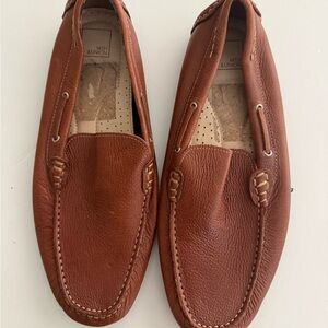 14th & Union Brown Leather Loafers Moccasin-Style Slip-Ons